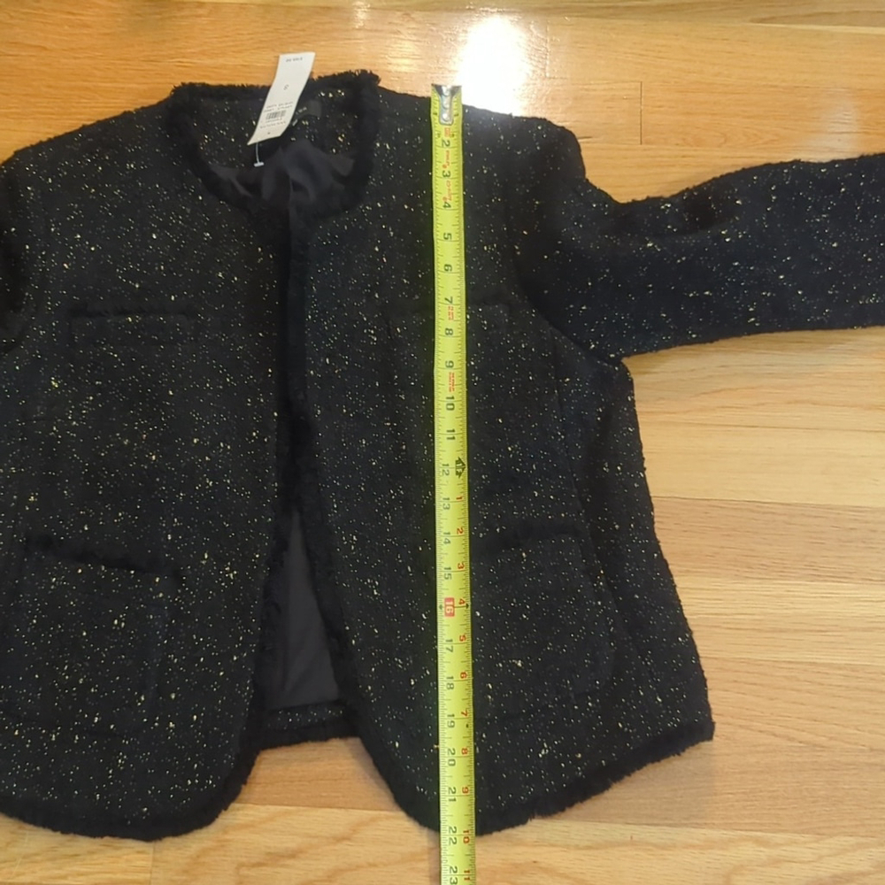 Ann Taylor Black Glitter Blazer - Picture 7 of 12